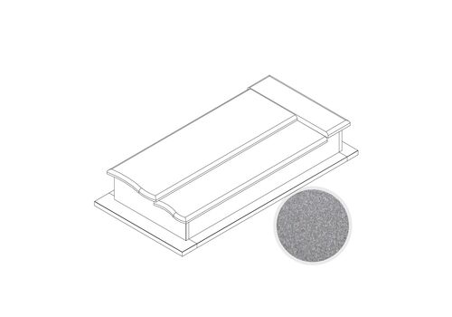 Brąz Królewski G664 nagrobek dwie płyty 240x120cm fala